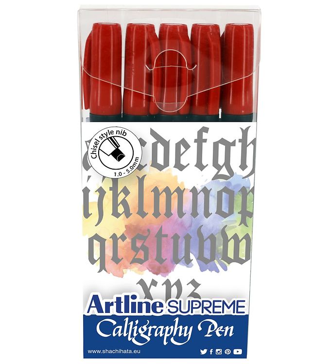 Artline Tuscher Supreme Calligraphy Pen Stk Rød