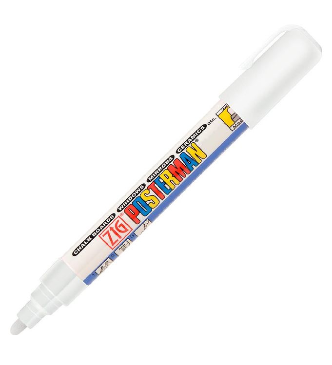 Image of Zig Tusch - Vandfast - 2 mm - Hvid - OneSize - Zig Tusch (198940-993102)
