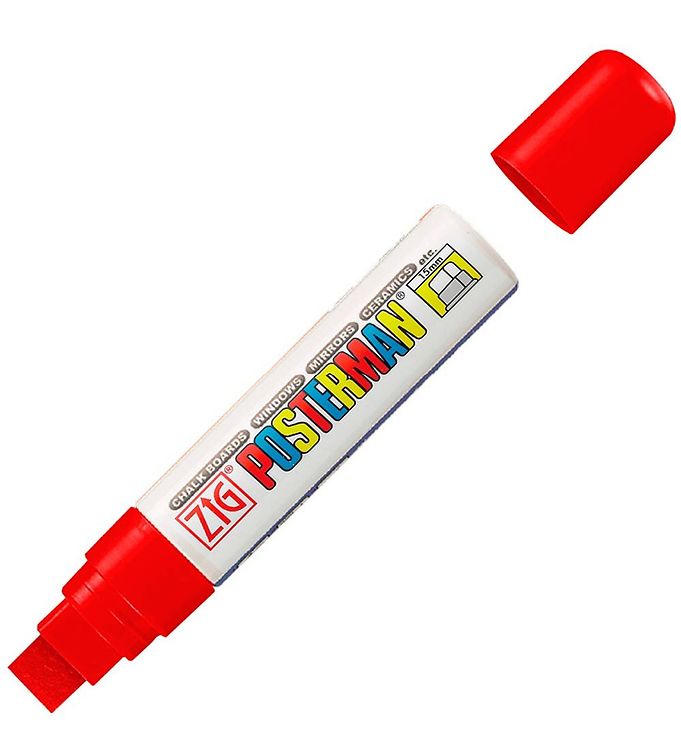 Image of Zig Tusch - Vandfast - 15 mm - Rød - OneSize - Zig Tusch (198927-993089)