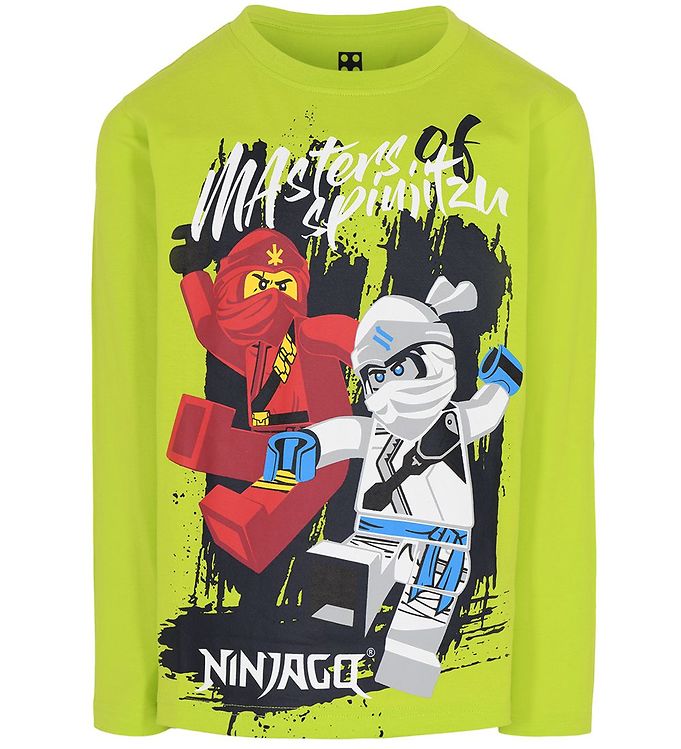 Lego Ninjago Bluse - Limegrøn m. Ninjaer