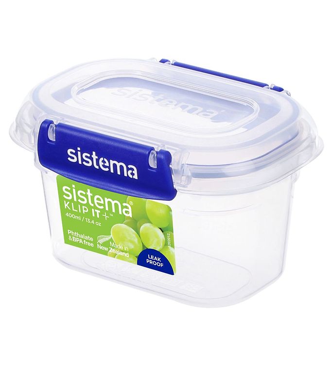 Image of Sistema Madkasse - Rectangle Klip it Plus - 400ml - Blå (200049-998362)