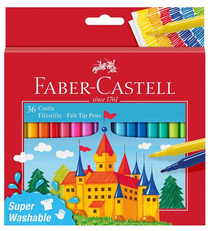 Faber-Castell Tuscher - Børn - 36 stk - Multifarvet