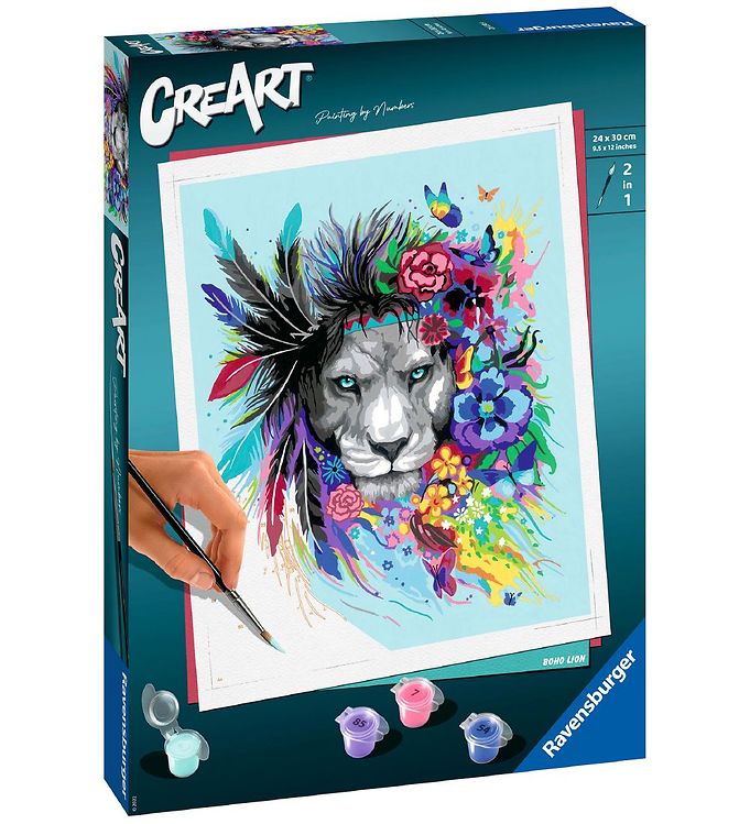 Image of Ravensburger CreArt Malesæt - Boho Lion (258224-2990329)