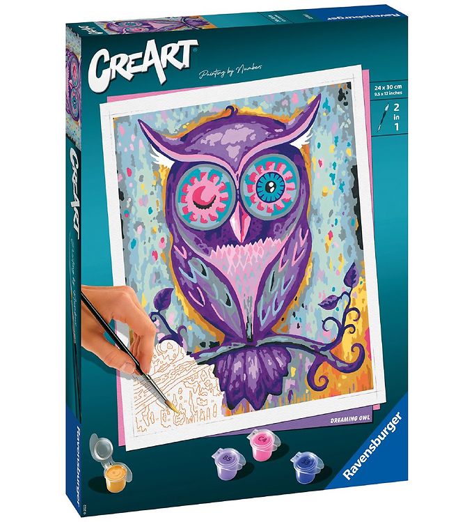 Image of Ravensburger CreArt Malesæt - Dreaming Owl (258246-2990474)
