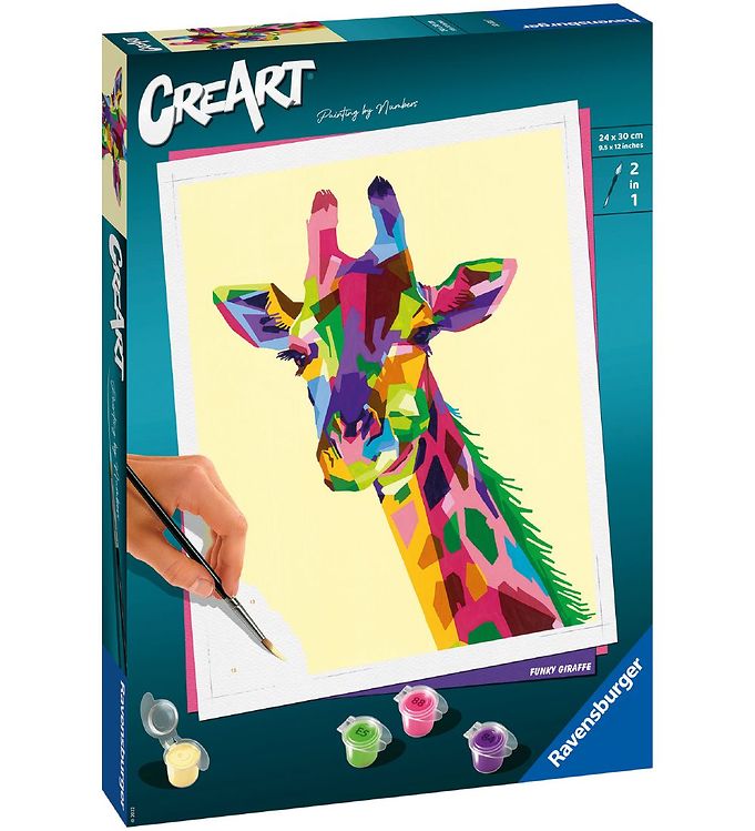 Image of Ravensburger CreArt Malesæt - Funky Giraffe (258248-2990476)