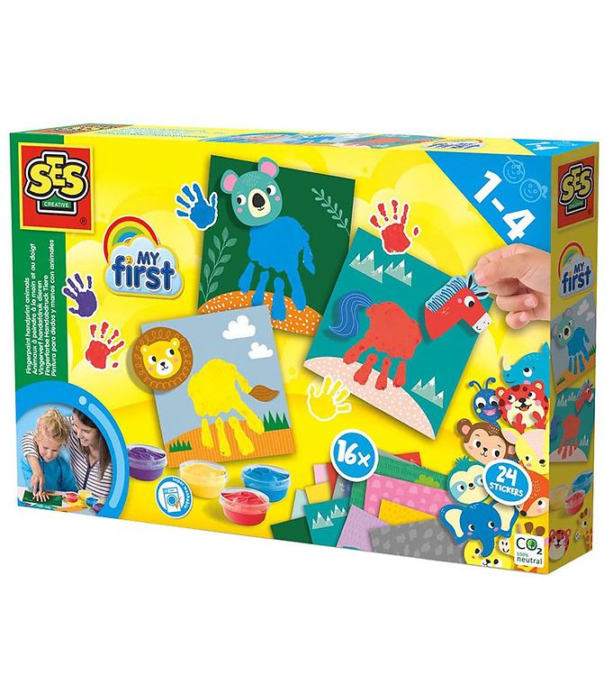 SES Creative Min første Fingermaling Håndaftryk - Dyr