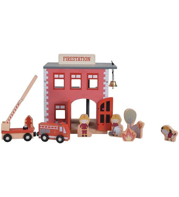 Image of Little Dutch Brandstation - Træ - OneSize - Little Dutch Legetøj (259072-3054207)