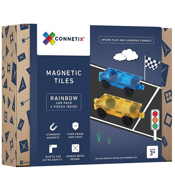 Image of Connetix Magnetlegetøj - 2 Dele - Biler - OneSize - Connetix Magnetlegetøj (259898-3073135)