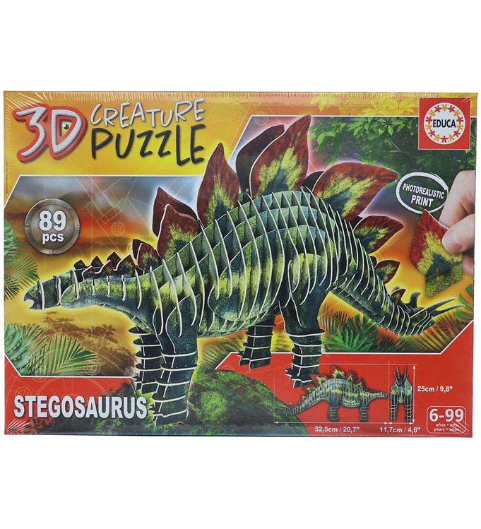 Image of Educa 3D-Puslespil - Stegosaurus - 89 Brikker - OneSize - Educa Puslespil (265465-3446415)