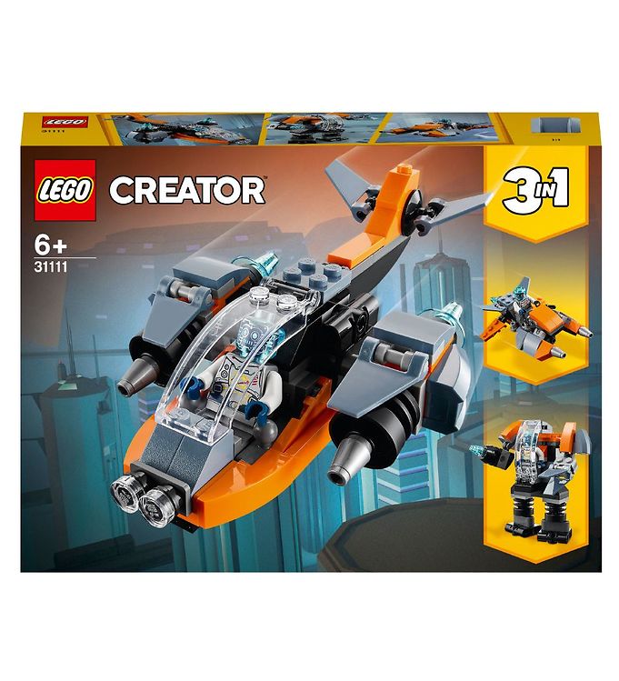 Image of LEGO Creator - Cyberdrone 31111 - 3-i-1 - 113 Dele - OneSize - LEGO Klodser (216583-1073078)