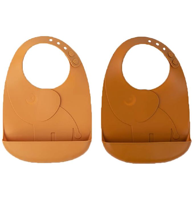 Image of Done By Deer Hagesmæk - 2-pak - Silikone - Elphee Mustard - OneSize - Done By Deer Hagesmæk (216952-1073683)