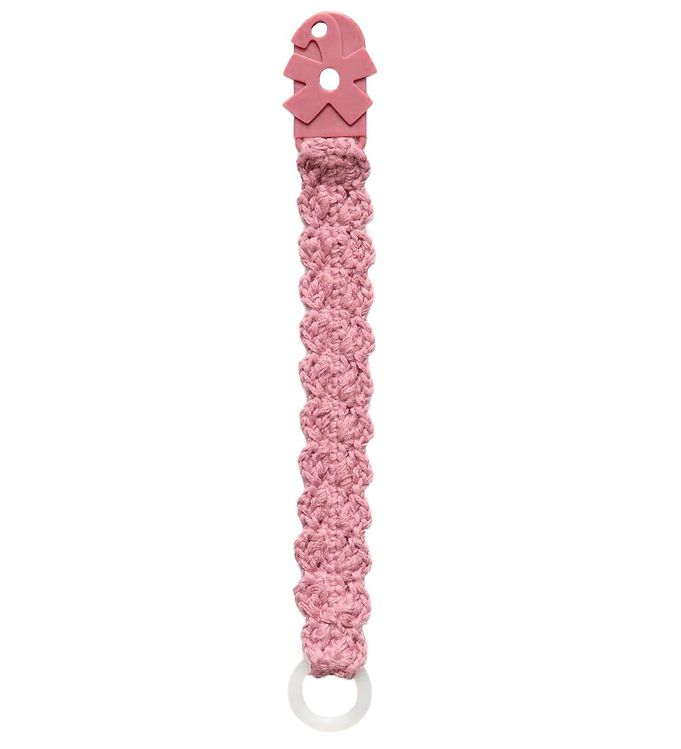 Hæklet suttekæde - blossom pink