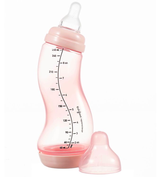 Image of Difrax Sutteflaske - 250 mL - Naturlig - Anti Kolik - Pink - OneSize - Difrax Sutteflaske (228234-1126496)