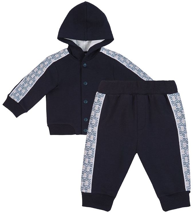 Emporio Armani Gaveæske Sweatsæt Navy Stribe