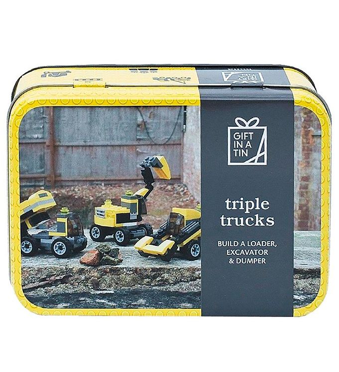 Image of Gift In A Tin Byggesæt - Build - Triple Trucks - OneSize - Gift In A Tin Legetøj (230975-1139946)
