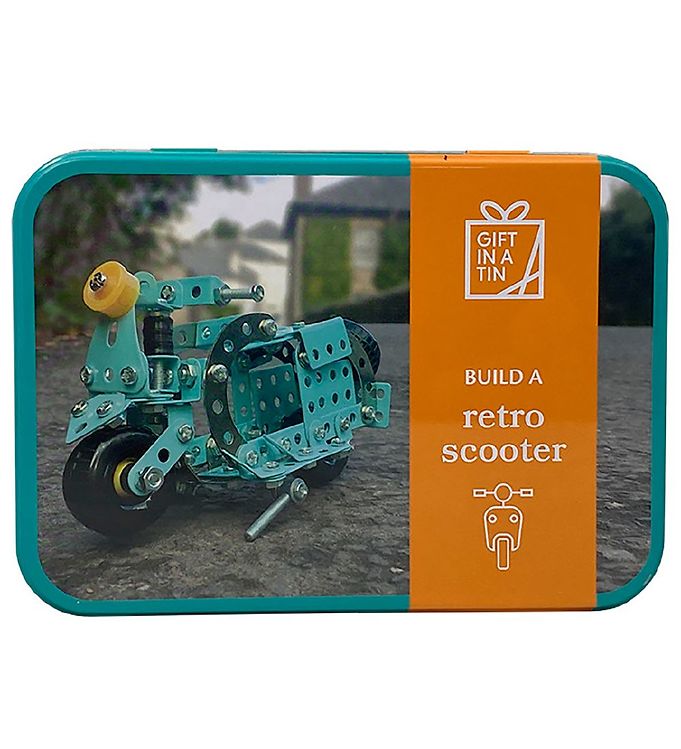 Image of Gift In A Tin Byggesæt - Build - Retro Scooter - OneSize - Gift In A Tin Legetøj (230973-1139941)