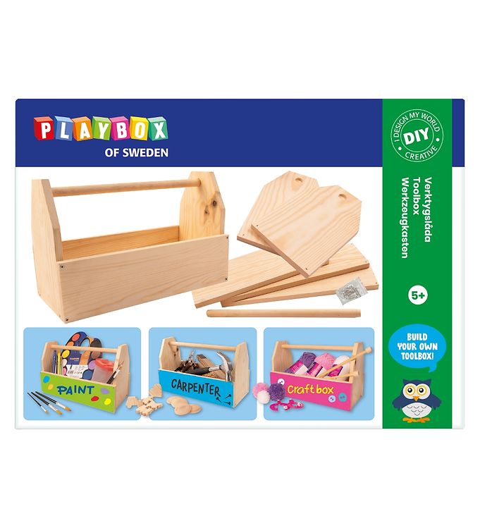 Image of Playbox Byg-selv kasse - Træ - OneSize - Playbox Legetøj (230783-1138933)