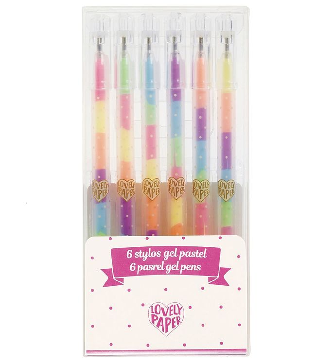 Billede af Djeco Kuglepenne - 6 Stk. - Stylos Gel Fluo