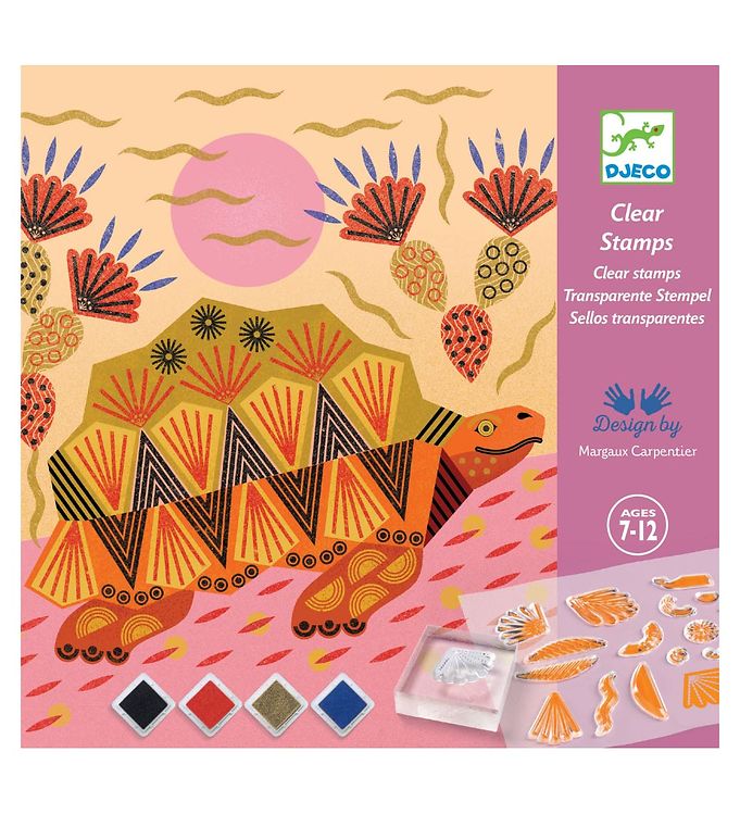 8: Djeco Stempelsæt - Clear Stamps - Patterns and Animals