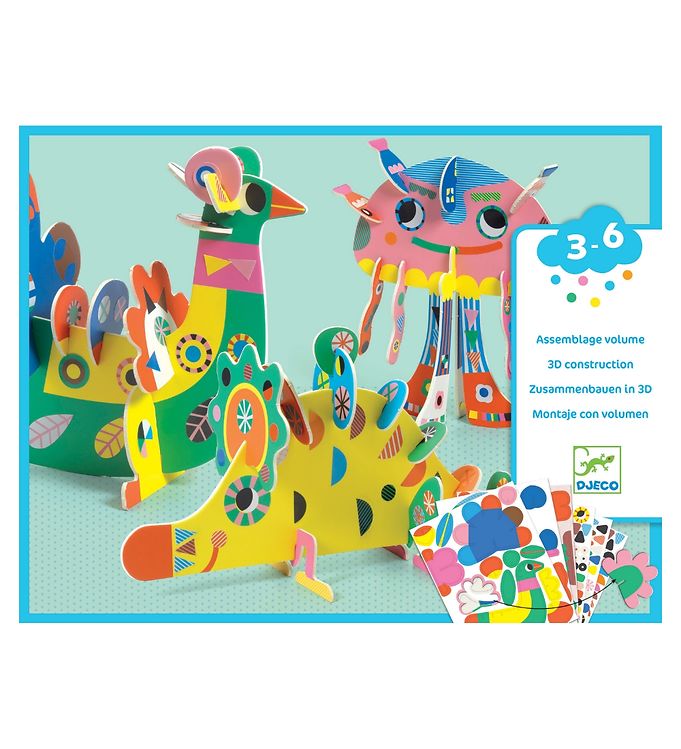 Djeco Kreativ formgivning, 3D dyr