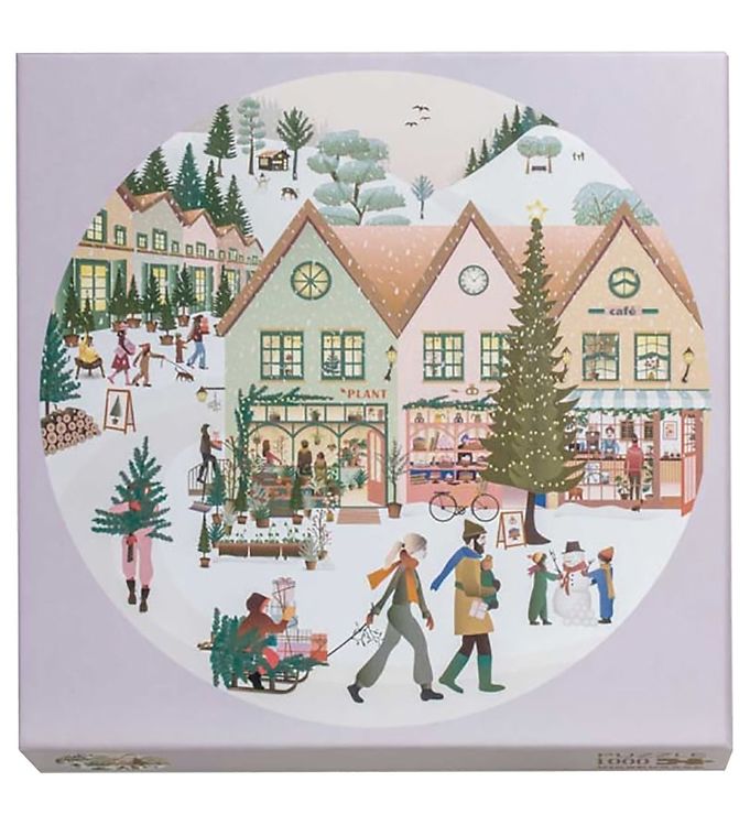 #2 - Vissevasse Puslespil - White Christmas - 1000 Brikker