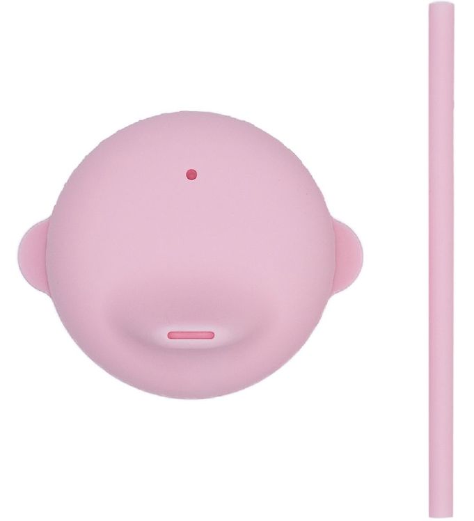 Image of We Might Be Tiny Låg og Sugerør - Powder Pink - OneSize - We Might Be Tiny Kop (233506-1195077)