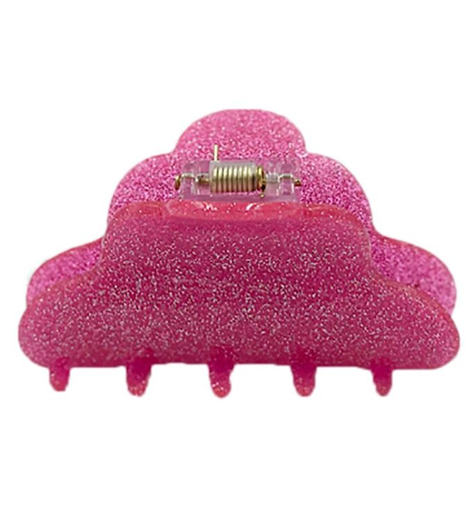 Bows By Stær Hårklemme - 8x4 cm - Clara - Pink Glitter