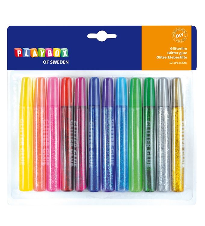 Image of Playbox Glitterlim - 12 Farver (233669-1205366)