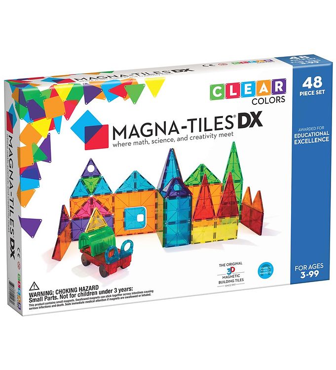 Image of Magna-Tiles Magnetsæt - 48 Dele - DX - OneSize - Magna-Tiles Magnetlegetøj (233768-1225159)
