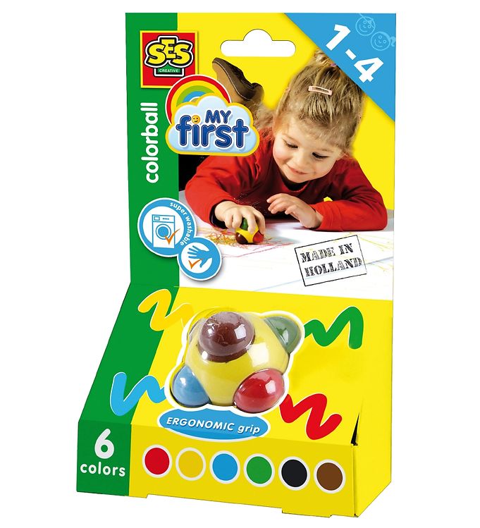 Image of SES Creative - Min Første Farvebold - OneSize - SES Creative Farvesæt (233788-1231699)