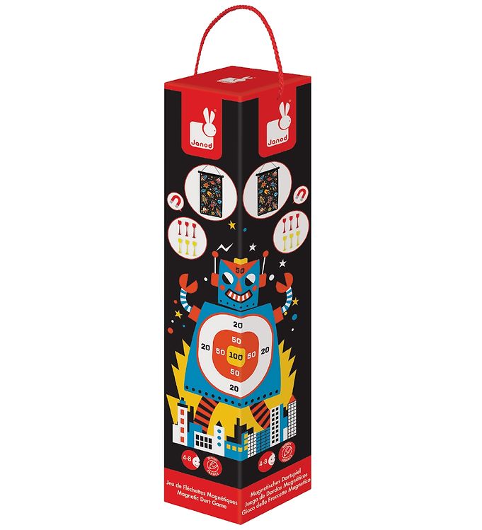 Image of Janod Magnetisk Dart Spil - Robots - OneSize - Janod Spil (235090-1348359)