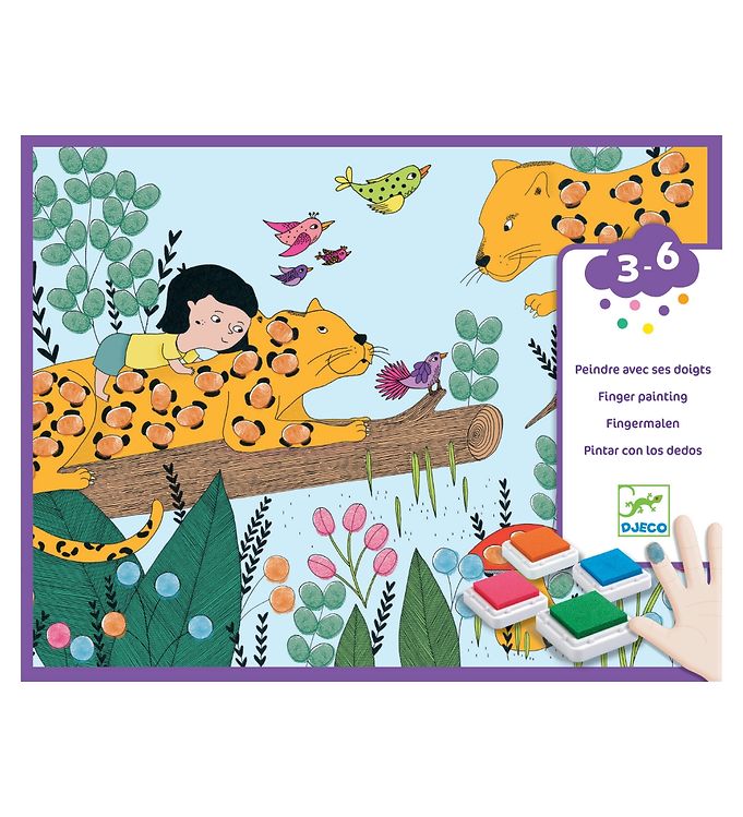 Djeco Kreativ Fingermaling Jungle