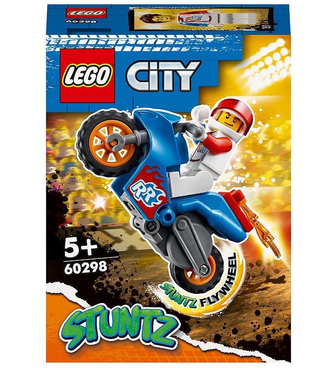 Image of LEGO City Stuntz - Raket-stuntmotorcykel 60298 - 14 Dele - OneSize - LEGO Klodser (237133-1450890)