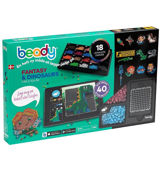 Beady Fantasy og Dinosaurs m. Perleplader - 4.500 Perler unisex