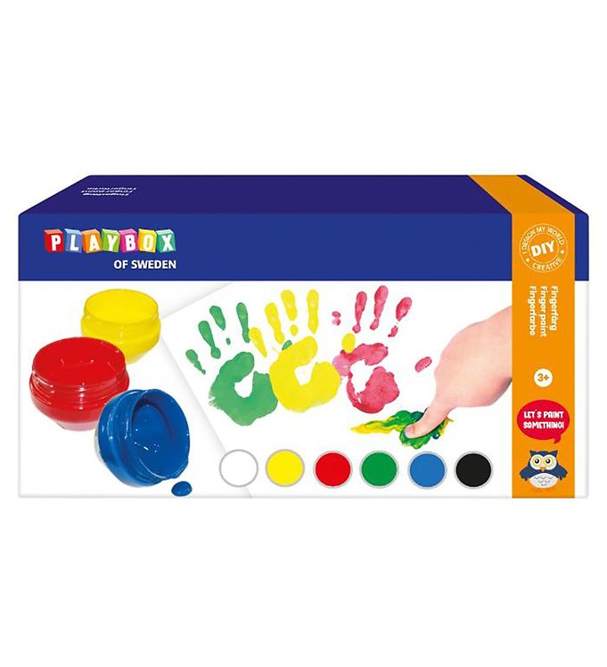 Image of Playbox Fingermaling - 6-Pak - Multi - OneSize - Playbox Maling (238929-1662085)