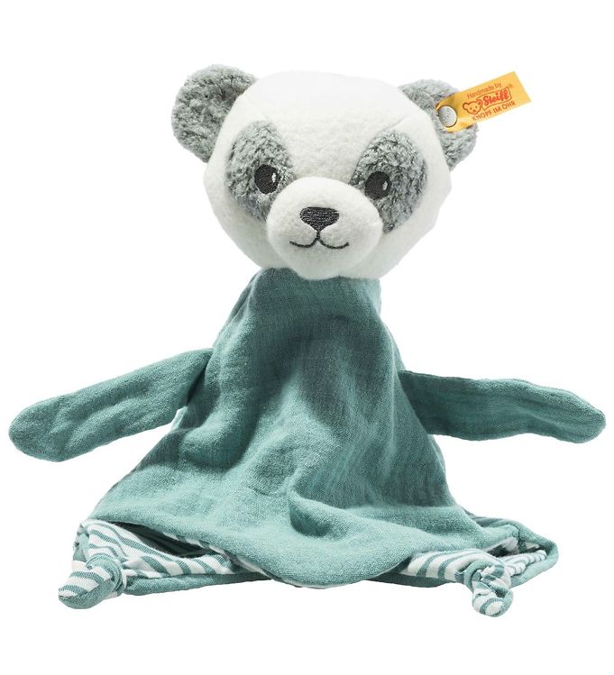 Steiff Nusseklud - 28 cm - Paco Panda - Grey/White/Petrol