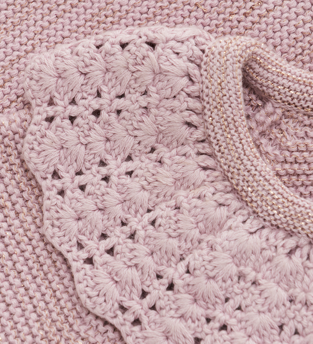 Minymo Bluse - Strik - Dawn Pink m. Guldglimmer