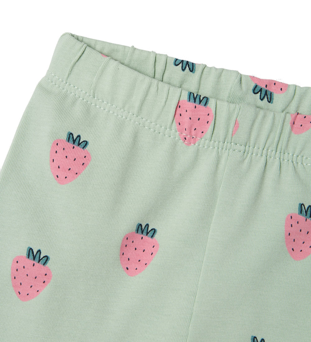 Name It Cykelshorts - NbfVandora - Silt Green m. Jordbær
