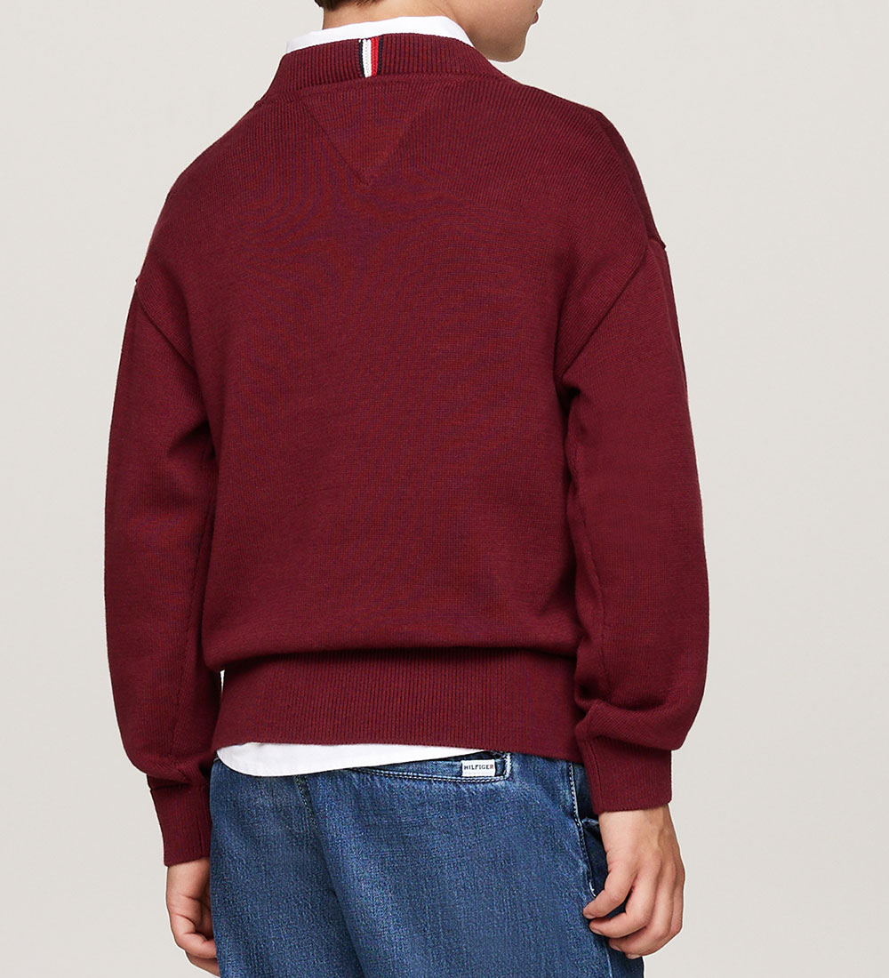 Tommy Hilfiger Bluse - Strik - Essential - Deep Rouge