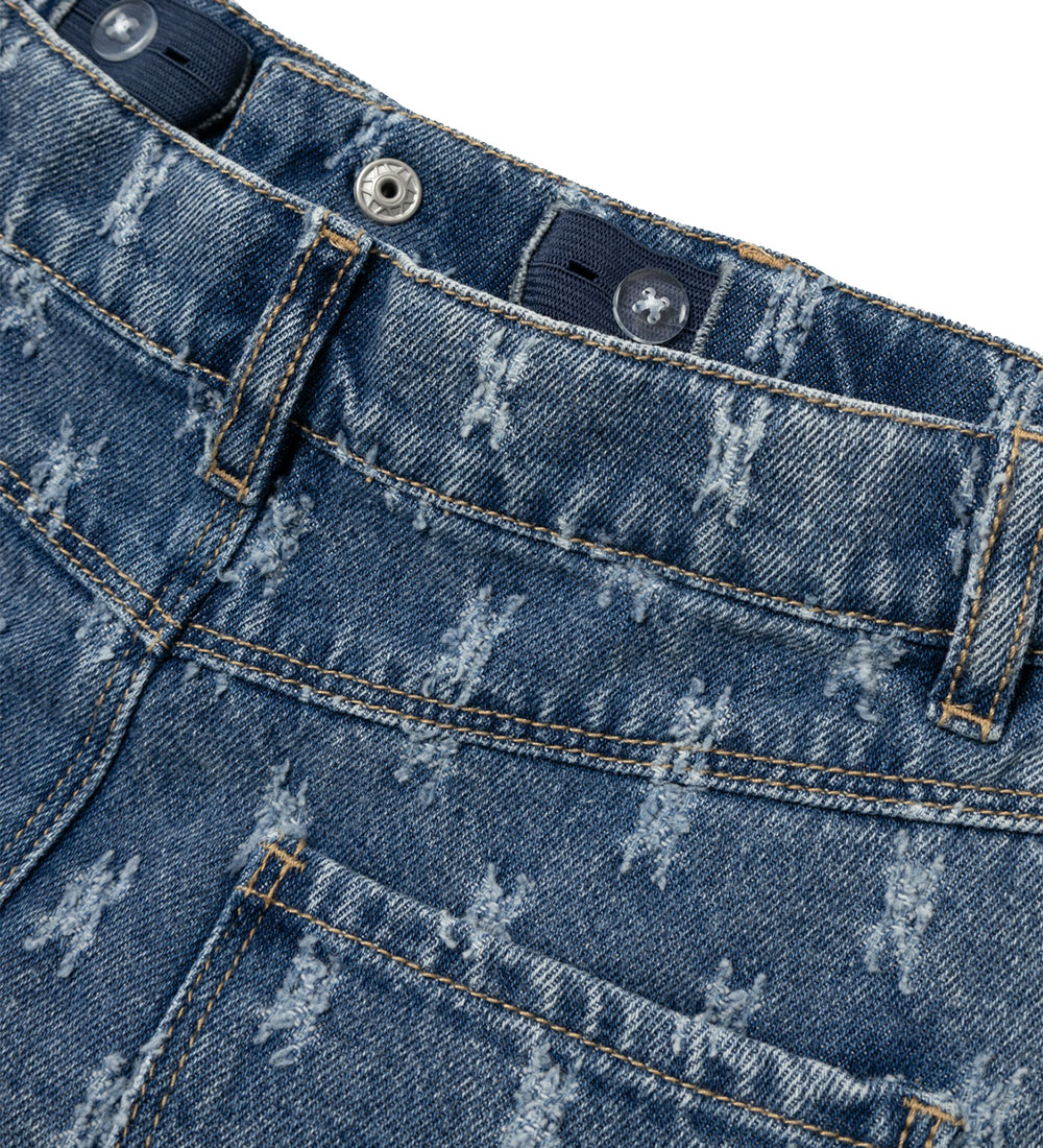 Name It Nederdel - NkfBente - Dark Blue Denim m. Mønster