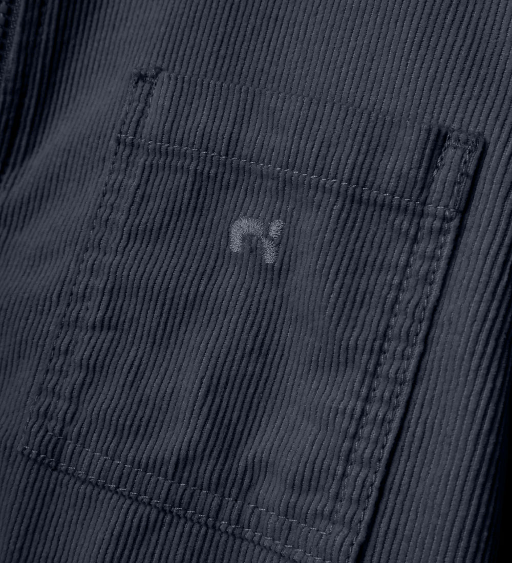 Name It Skjorte - Fløjl - NkmZip - Dark Sapphire