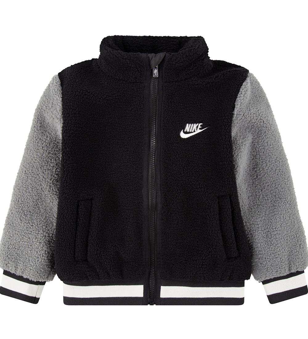 Nike Fleecejakke - Sort/Grå