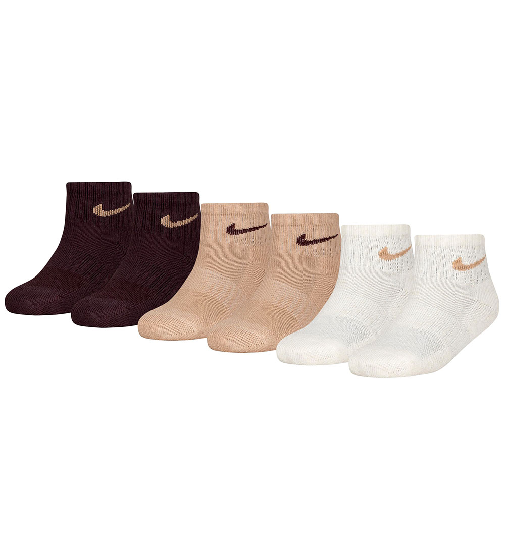 Nike Strømper - Cushioned - Dri-Fit - 6-pak - Brun/Beige