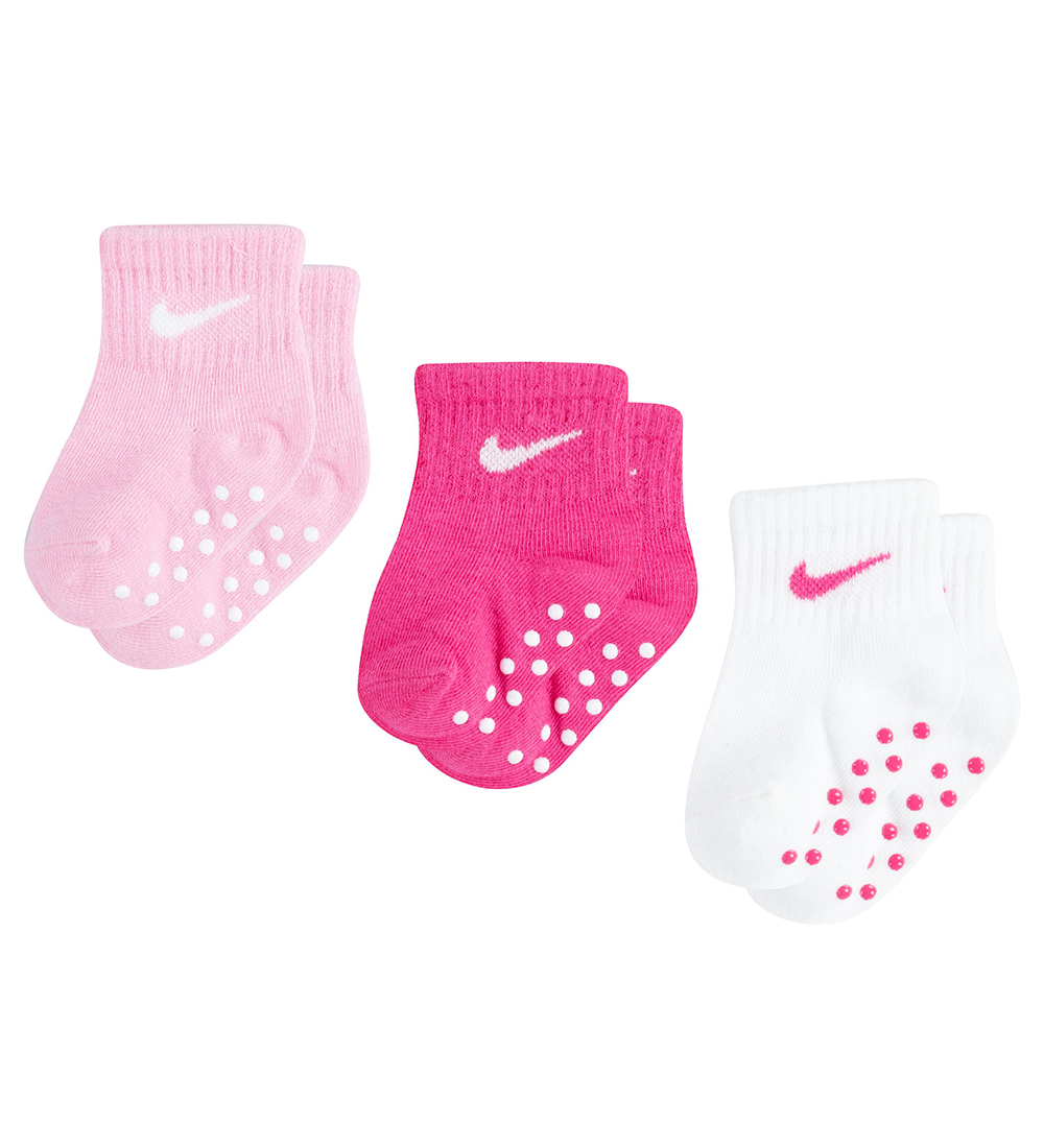 Nike Strømper - 3-pak - Non-Slip - Hvid/Rosa