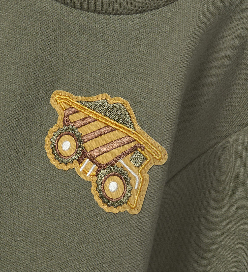 Name It Sweatshirt - NmmNice - Tea Leaf m. Maskiner