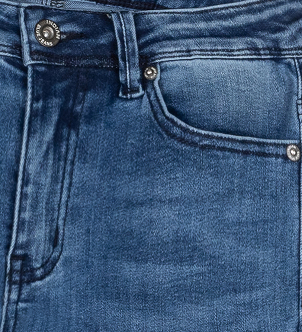 Indian Blue Jeans Jeans - Straight Fit - Medium Denim