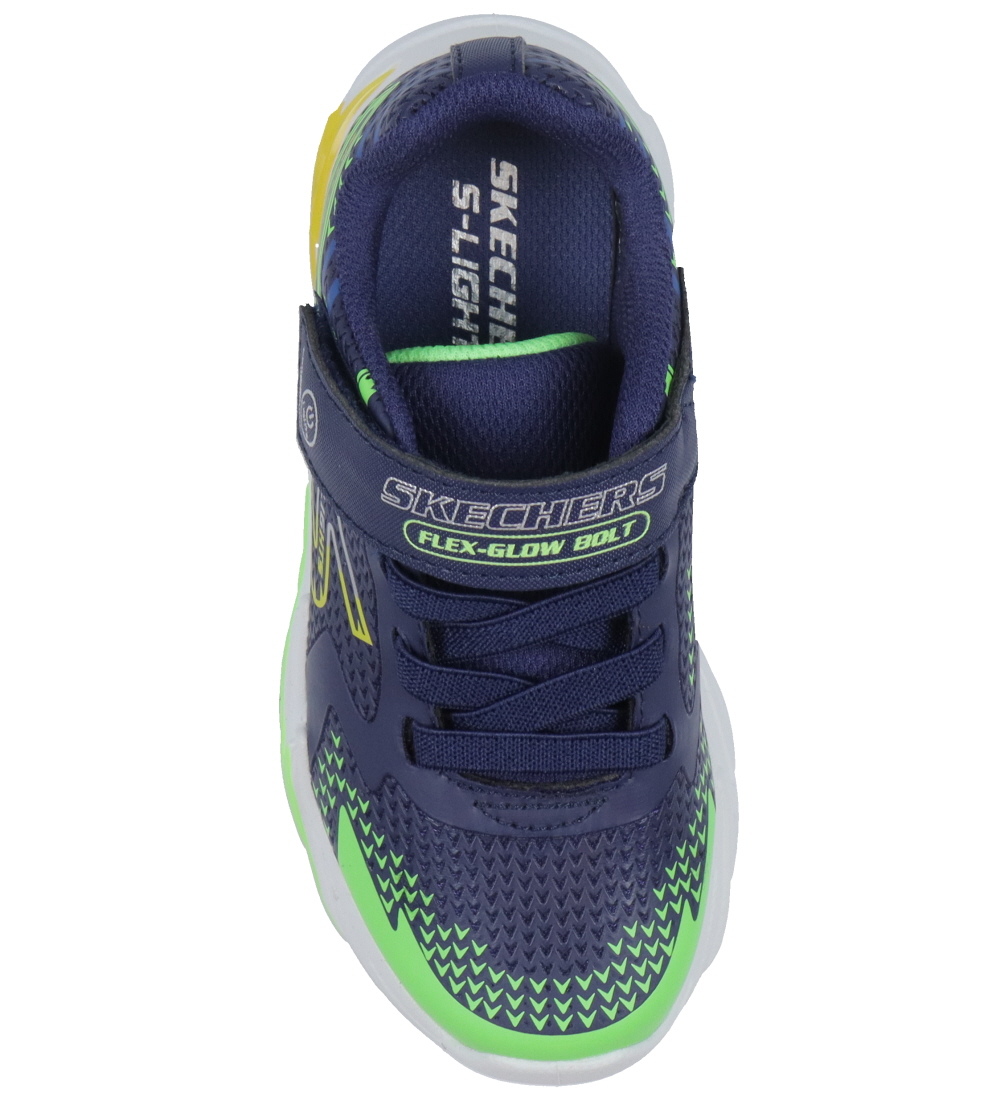 Skechers Sko - Flex-Glow Bolt - Navy/Multi