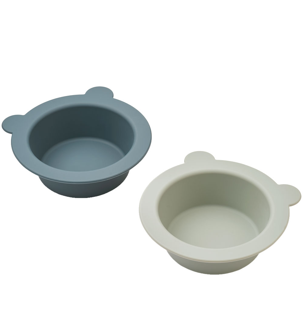 Liewood Skridsikker Skål - Peony - 2-Pak - Whale Blue/Dove Blue