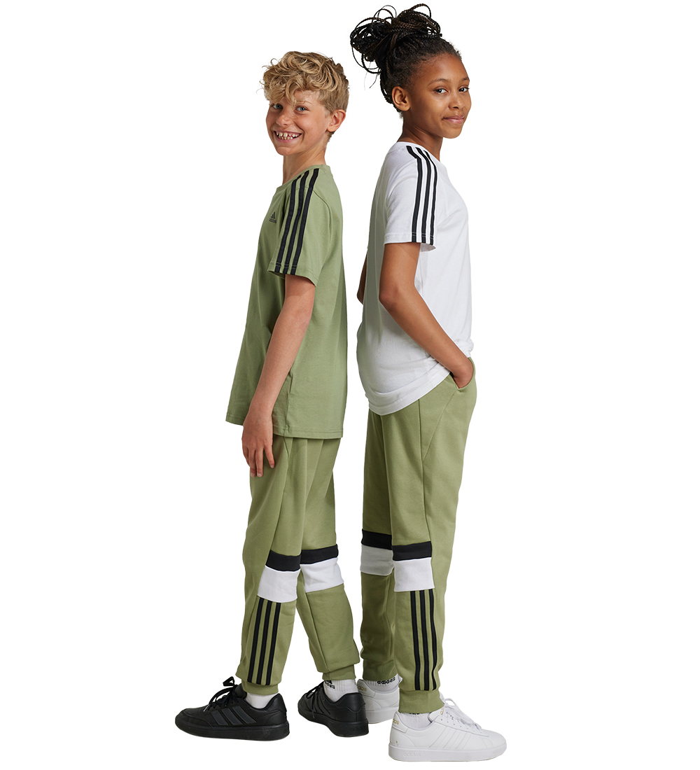adidas Performance Sweatpants - J 3S Tib PT - Grøn/Sort