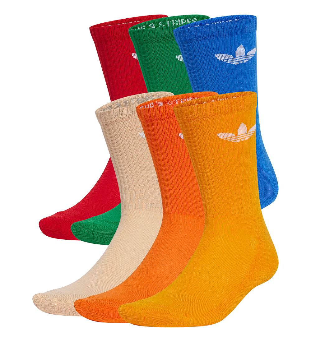 adidas Originals Strømper - 6-pak - Tre Crw - Blå/Grøn/Orange/Rø